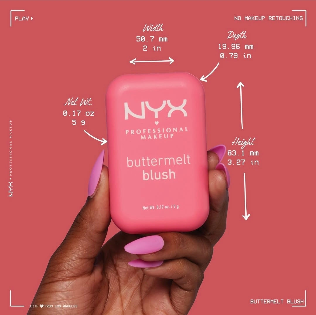 NYX PROFESSIONAL MAKE UP
Buttermelt Blush
Colorete en polvo